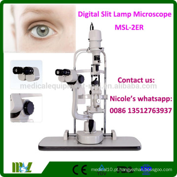 MSL-2ER 5 Step Magnification Equipamento oftalmológico lâmpada de fenda de baixo preço lâmpada de fenda digital preço do microscópio